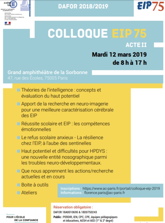 Colloque EIP 75 acte II -12 mars 2019 à Paris