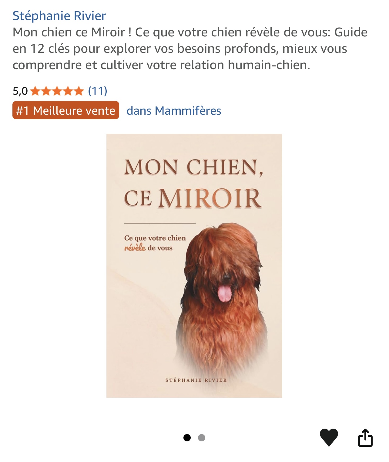 Mon chien ce Miroir publication 1er sur Amazon